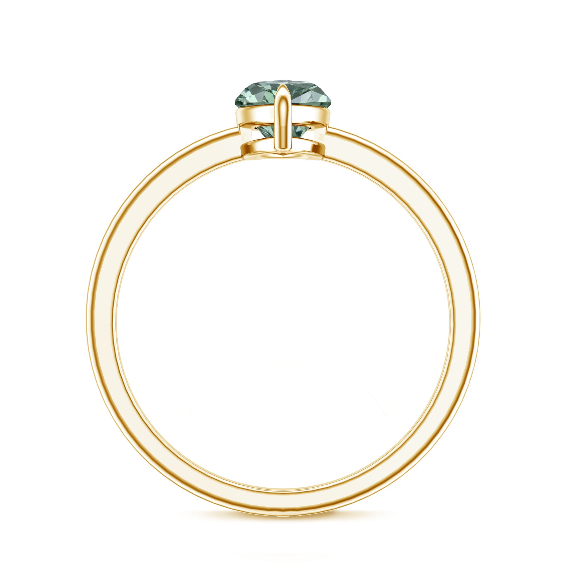 Rosec Jewels-Lab Created 1 Carat Green Diamond Marquise Cut Solitaire Engagement Ring IGI Certified