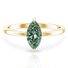 Rosec Jewels-Lab Created 1 Carat Green Diamond Marquise Cut Solitaire Engagement Ring IGI Certified