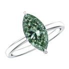 Rosec Jewels-IGI Certified 2 Carat Lab Green Diamond Marquise Engagement Ring for Women