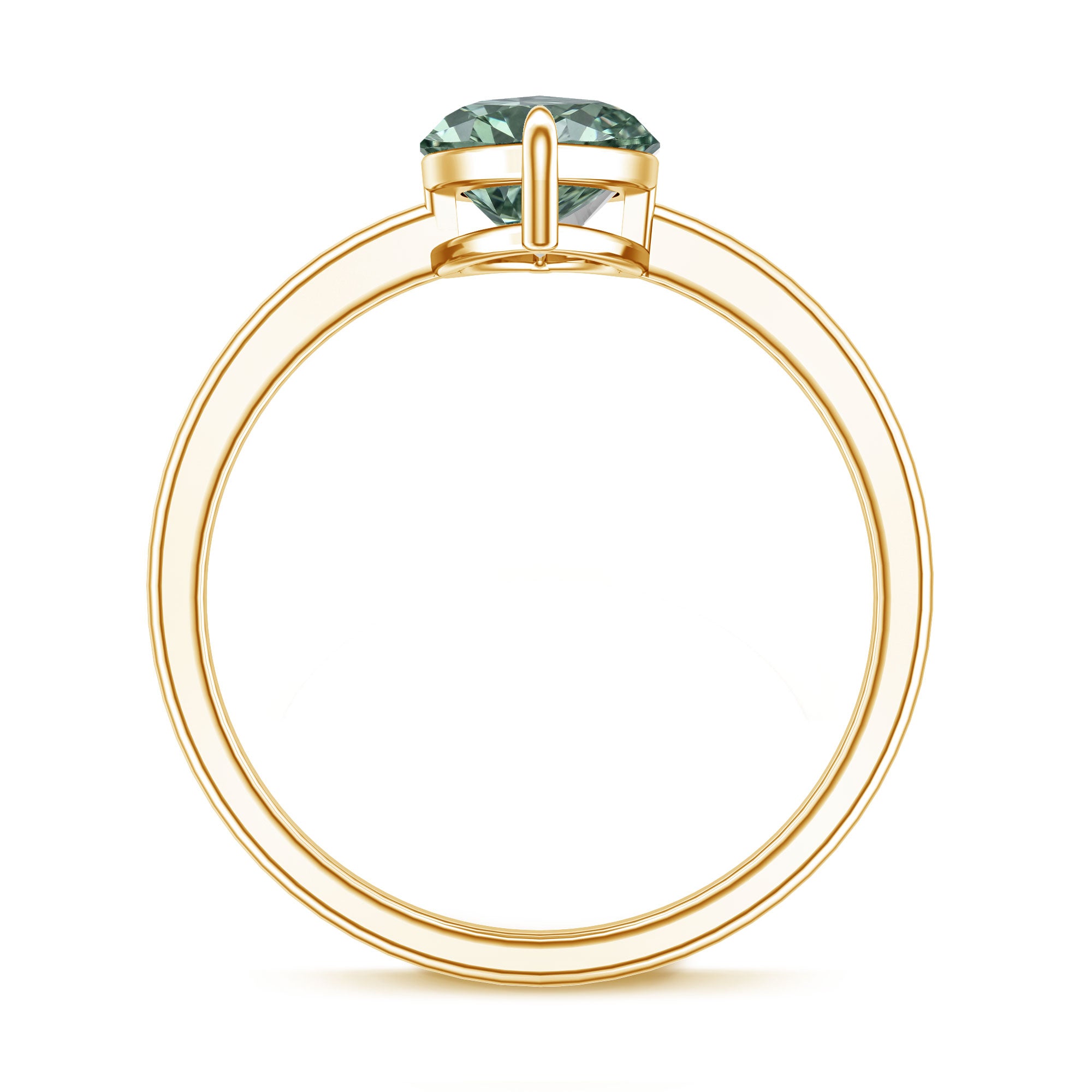 Rosec Jewels-IGI Certified 2 Carat Lab Green Diamond Marquise Engagement Ring for Women