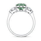 Rosec Jewels-Lab Grown 3 Carat Green Diamond Past Present Future Ring with IGI Certificate