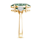 Rosec Jewels-4 Carat Lab Grown Green Diamond Large Engagement Ring with IGI Certificate