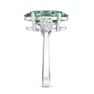 5 Carat IGI Certified Lab Grown Green Diamond Oval Statement Engagement Ring Vivid Green - VS1 - Rosec Jewels