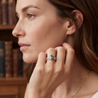IGI Certified 1 Carat Lab Created Green Diamond Oval Engagement Ring Set Vivid Green - VS1 - Rosec Jewels