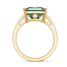 Rosec Jewels-Princess Cut Lab Grown Green Diamond 5 Carat Engagement Ring IGI Certified