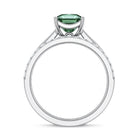 Rosec Jewels-2 Carat Princess Cut Lab Grown Green and White Diamond Wedding Ring Set for Women