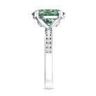 3 Carat Lab Grown Green Diamond Solitaire Oval Engagement Ring IGI Certified Vivid Green - VS1 - Rosec Jewels