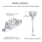 Princess Cut 2 Carat Lab Grown Diamond Celtic Engagement Ring with IGI Certificate Lab - ( E-VS1 ) - Rosec Jewels