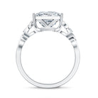 Rosec Jewels-4 Carat Princess Cut Lab Grown Diamond Celtic Engagement Ring with IGI Certificate