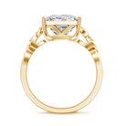 Rosec Jewels-4 Carat Princess Cut Lab Grown Diamond Celtic Engagement Ring with IGI Certificate