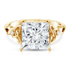 Rosec Jewels-4 Carat Princess Cut Lab Grown Diamond Celtic Engagement Ring with IGI Certificate