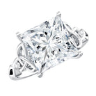 5 Carat Princess Cut Lab Grown Diamond Celtic Design Engagement Ring IGI Certified Lab - ( E-VS1 ) - Rosec Jewels