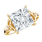 5 Carat Princess Cut Lab Grown Diamond Celtic Design Engagement Ring IGI Certified Lab - ( E-VS1 ) - Rosec Jewels
