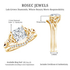 Rosec Jewels-IGI Graded 2 Carat Princess Cut Lab Diamond Celtic Engagement Ring with Ring Guard