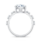 Rosec Jewels-Lab Grown 4 Carat Diamond Cushion Cut Engagement Ring with IGI Certificate