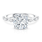 Rosec Jewels-Lab Grown 4 Carat Diamond Cushion Cut Engagement Ring with IGI Certificate