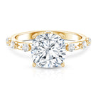 Rosec Jewels-Lab Grown 4 Carat Diamond Cushion Cut Engagement Ring with IGI Certificate