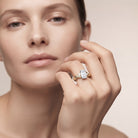 IGI Certified 2 Carat Lab Grown Diamond Emerald Cut Solitaire Engagement Ring with Bow Lab - ( E-VS1 ) - Rosec Jewels