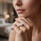 IGI Certified 2 Carat Lab Grown Diamond Emerald Cut Solitaire Engagement Ring with Bow Lab - ( E-VS1 ) - Rosec Jewels
