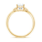 IGI Certified 2 Carat Lab Grown Diamond Emerald Cut Solitaire Engagement Ring with Bow Lab - ( E-VS1 ) - Rosec Jewels