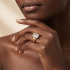 Emerald Cut Solitaire Lab Grown Diamond 5 Carat Engagement Ring IGI Certified Lab - ( E-VS1 ) - Rosec Jewels