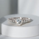 IGI Certified Lab Grown Diamond Heart Engagement Ring 2 Carat Lab - ( E-VS1 ) - Rosec Jewels