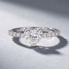 IGI Certified Lab Grown Diamond 1 Carat Heart Engagement Ring for Women Lab - ( E-VS1 ) - Rosec Jewels