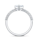 Rosec Jewels-IGI Certified Lab Grown Diamond 1 Carat Heart Engagement Ring for Women