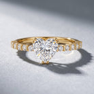 IGI Certified Lab Grown Diamond 1 Carat Heart Engagement Ring for Women Lab - ( E-VS1 ) - Rosec Jewels