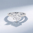 Heart Shaped Lab Grown Diamond 3 Carat Solitaire Engagement Ring with IGI Certificate Lab - ( E-VS1 ) - Rosec Jewels