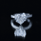 IGI Certified 4 Carat Lab Grown Diamond Heart Engagement Ring for Women Lab - ( E-VS1 ) - Rosec Jewels