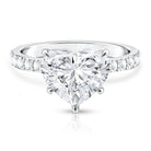 Rosec Jewels-IGI Certified 4 Carat Lab Grown Diamond Heart Engagement Ring for Women