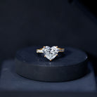 IGI Certified 4 Carat Lab Grown Diamond Heart Engagement Ring for Women Lab - ( E-VS1 ) - Rosec Jewels
