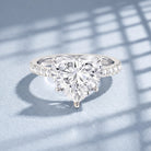 Solitaire Heart Engagement Ring with 5 Carat IGI Certified Lab Grown Diamond Lab - ( E-VS1 ) - Rosec Jewels