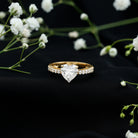 IGI Certified Heart Lab Grown Diamond Side Stone Engagement Ring 2 Carat Lab - ( E-VS1 ) - Rosec Jewels