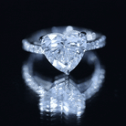 Big 5 Carat Lab Grown Diamond Heart Shaped Engagement Ring with IGI Certificate Lab - ( E-VS1 ) - Rosec Jewels