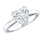 Heart Shaped 2 Carat Lab Grown Diamond Solitaire Engagement Ring with IGI Certificate Lab - ( E-VS1 ) - Rosec Jewels