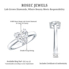 Heart Shaped 2 Carat Lab Grown Diamond Solitaire Engagement Ring with IGI Certificate Lab - ( E-VS1 ) - Rosec Jewels