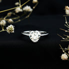 Heart Shaped 2 Carat Lab Grown Diamond Solitaire Engagement Ring with IGI Certificate Lab - ( E-VS1 ) - Rosec Jewels