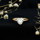 Heart Shaped 2 Carat Lab Grown Diamond Solitaire Engagement Ring with IGI Certificate Lab - ( E-VS1 ) - Rosec Jewels