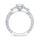 Rosec Jewels-IGI Certified Vintage Inspired Lab Grown Marquise Diamond Celtic Engagement Ring 2 Carat