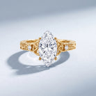 IGI Certified Vintage Inspired Lab Grown Marquise Diamond Celtic Engagement Ring 2 Carat Lab - ( E-VS1 ) - Rosec Jewels