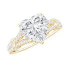 Rosec Jewels-2 Carat Heart Lab Grown Diamond Split Shank Engagement Ring with IGI Certificate