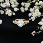 Rosec Jewels-2 Carat Heart Lab Grown Diamond Split Shank Engagement Ring with IGI Certificate