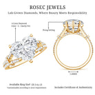 Rosec Jewels-IGI Certified 4 Carat Big Heart Lab Grown Diamond Split Shank Engagement Ring