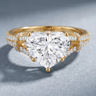IGI Certified 4 Carat Big Heart Lab Grown Diamond Split Shank Engagement Ring Lab - ( E-VS1 ) - Rosec Jewels
