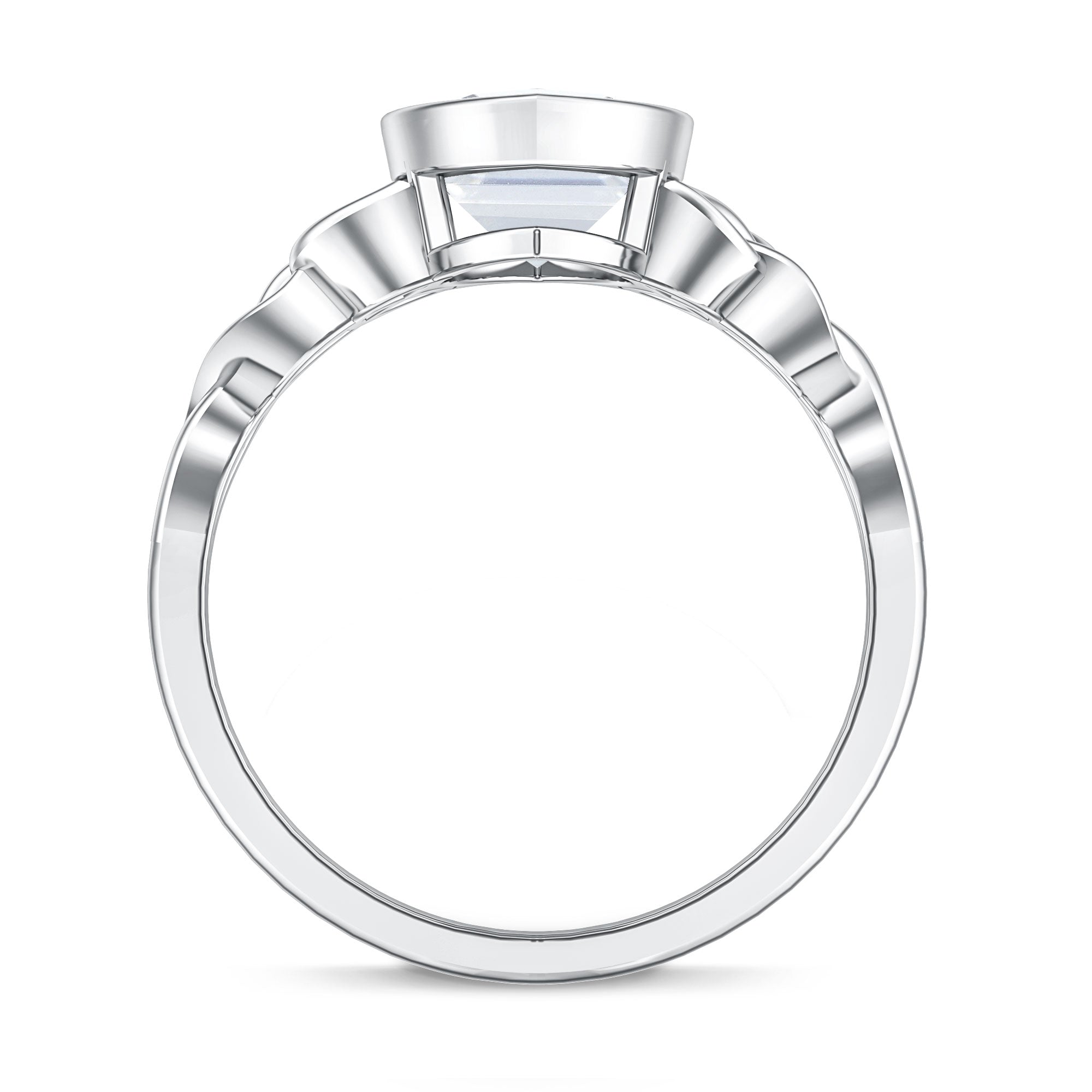 Rosec Jewels-Bezel Set Marquise Lab Created Diamond Celtic Engagement Ring 3 Carat IGI Certified