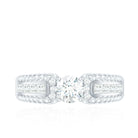 Rosec Jewels-1.75 CT Cubic Zircon Statement Engagement Ring