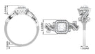 0.75 CT Zircon Engagement Ring AAAA - Rosec Jewels