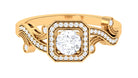 0.75 CT Zircon Engagement Ring AAAA - Rosec Jewels
